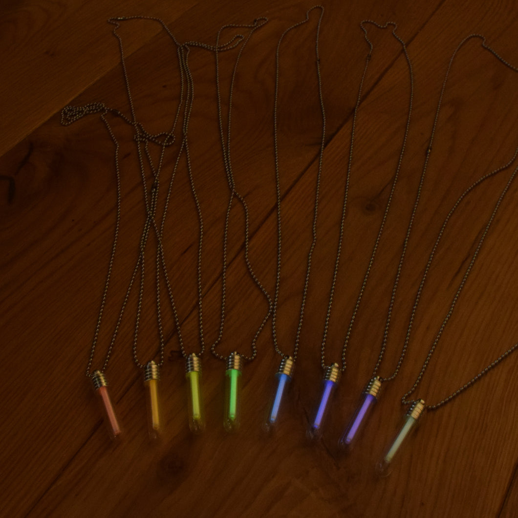 Classic Tritium Pendant Vial Glow Necklace