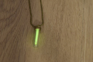 Steampunk Tritium Pendant Vial Glow Necklace